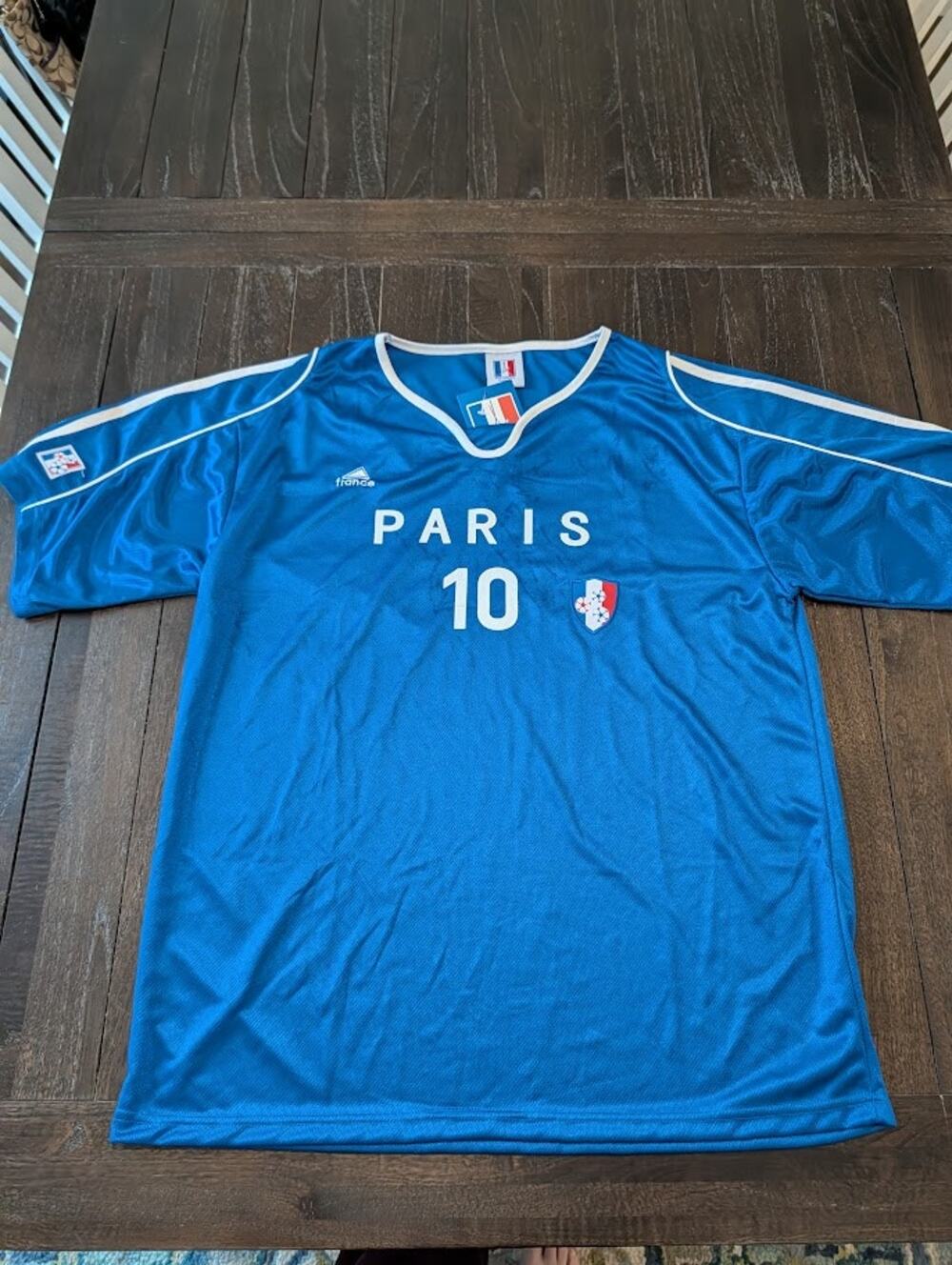 France #10 Paris Soccer Jersey Blue French National Team Men's XL NWT
